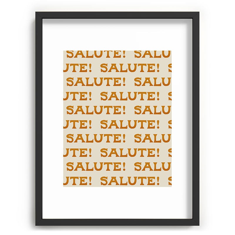 Jessica Molina Salute Gold Pattern on Cream Recessed Framing Rectangle