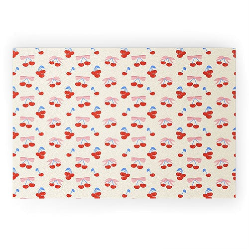Design by Spark Cherries And Ribbons Welcome Mat