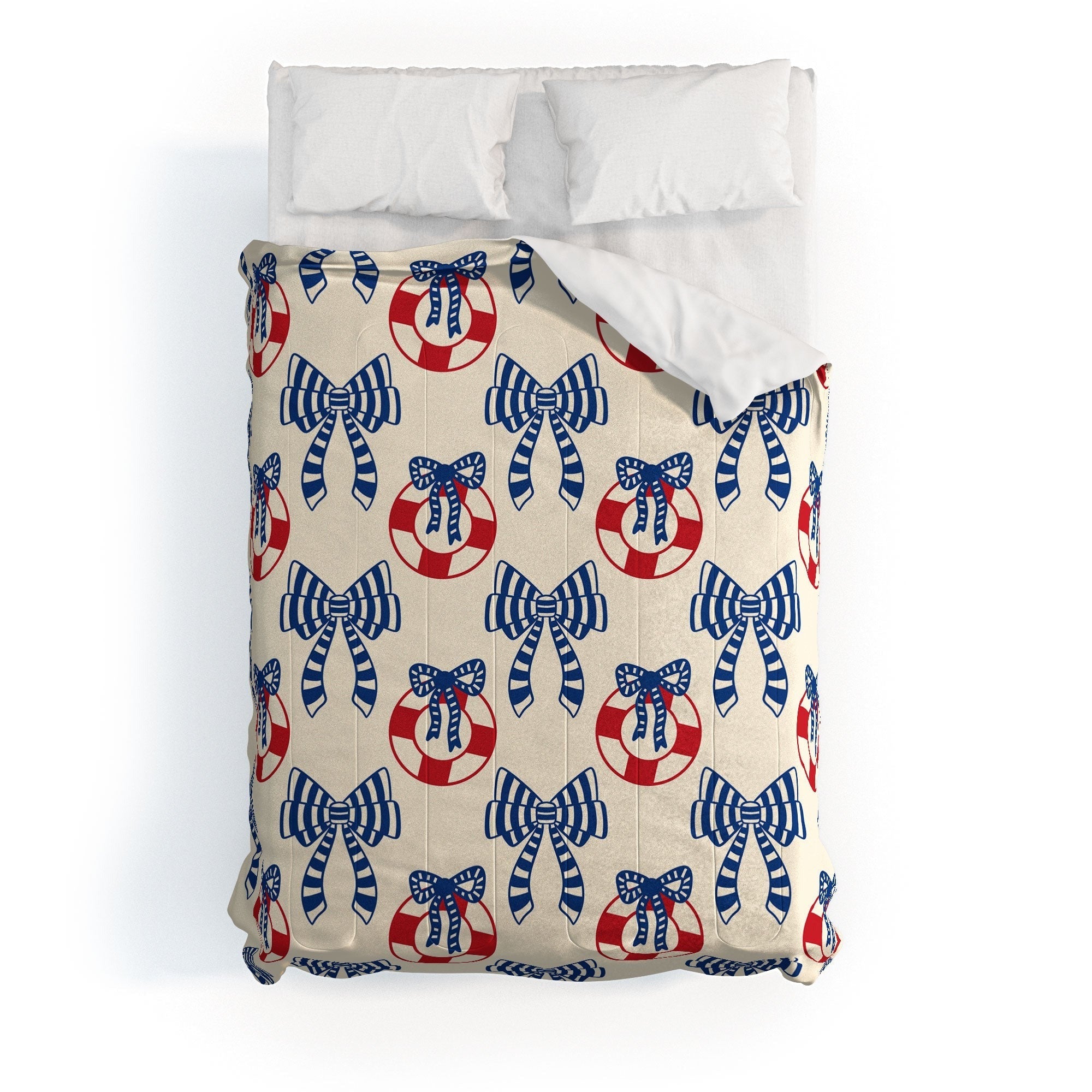 Design by Spark Nautical Christmas Bows Comforter
