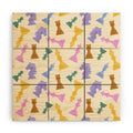 Design by Spark Chess Game Pieces Wood Wall Mural