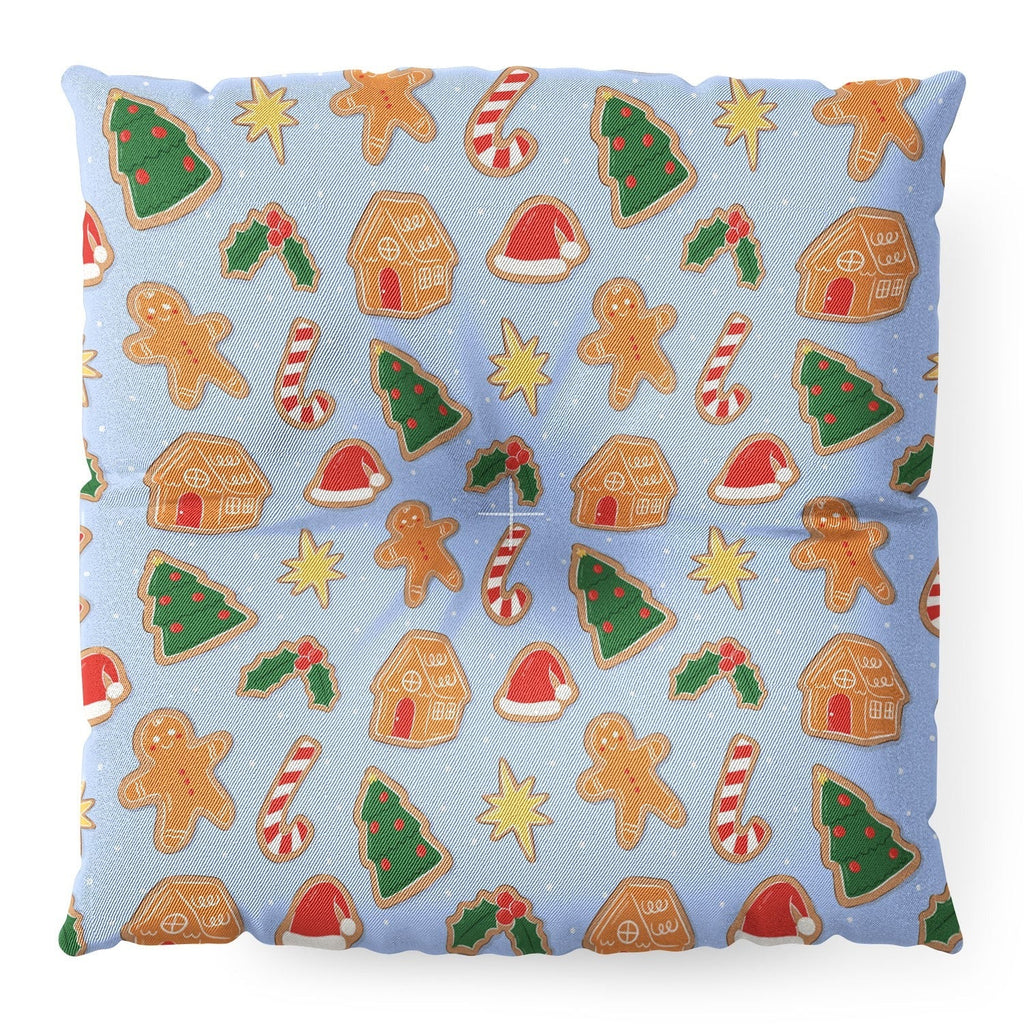 Love_Ryming Christmas Cookies Floor Pillow Square