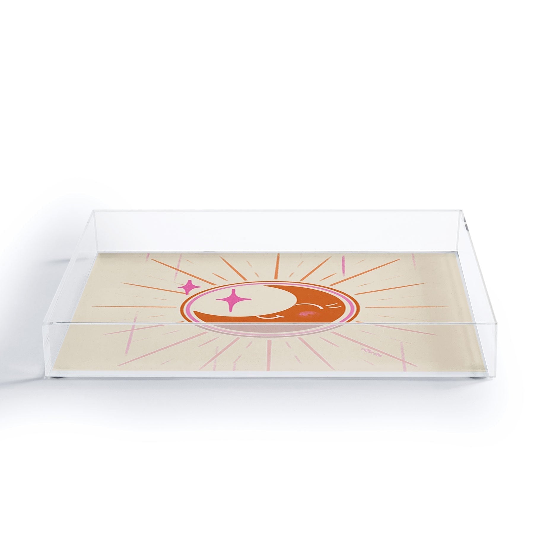 Little Om Celestial Moon cream Acrylic Tray