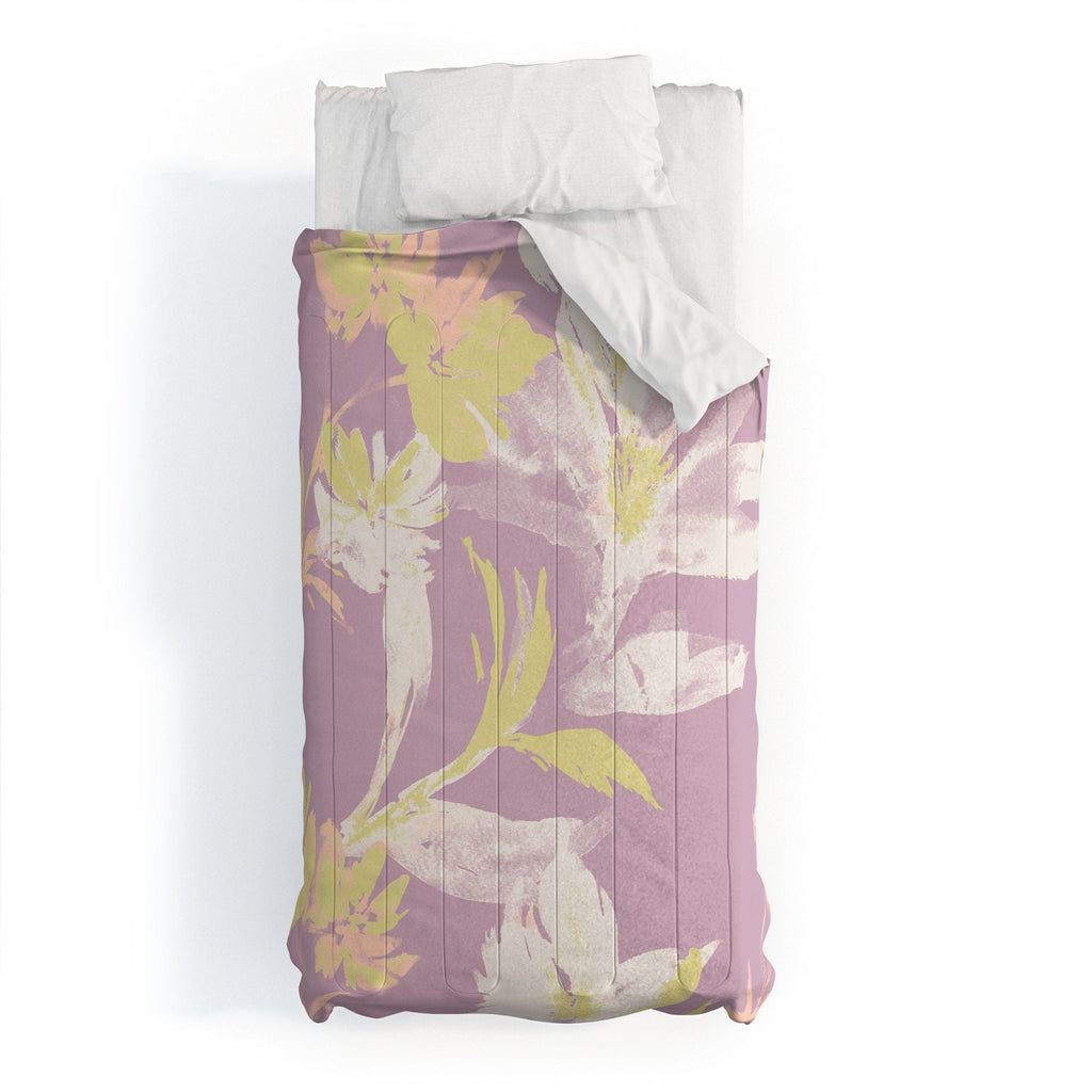 Gabriela Fuente Emma Lilac Floral Comforter