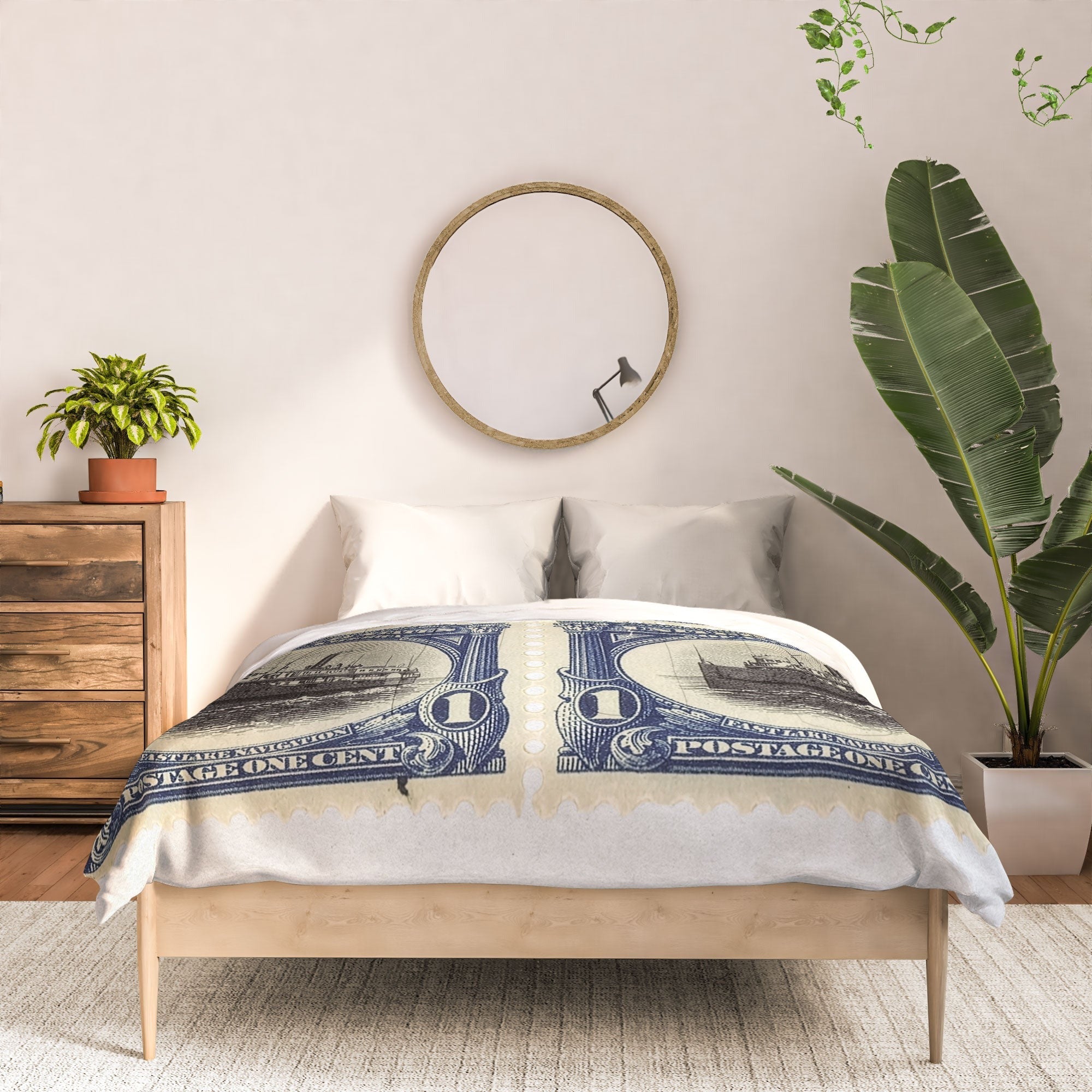 DENY Designs 1901 1c Fast Lake Navigation Stamps Comforter