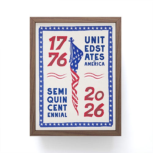 DENY Designs Retro 76 26 Framed Mini Art Print