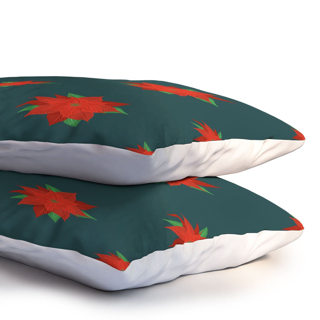 Design by Spark Poinsettia Florals Pillow Shams