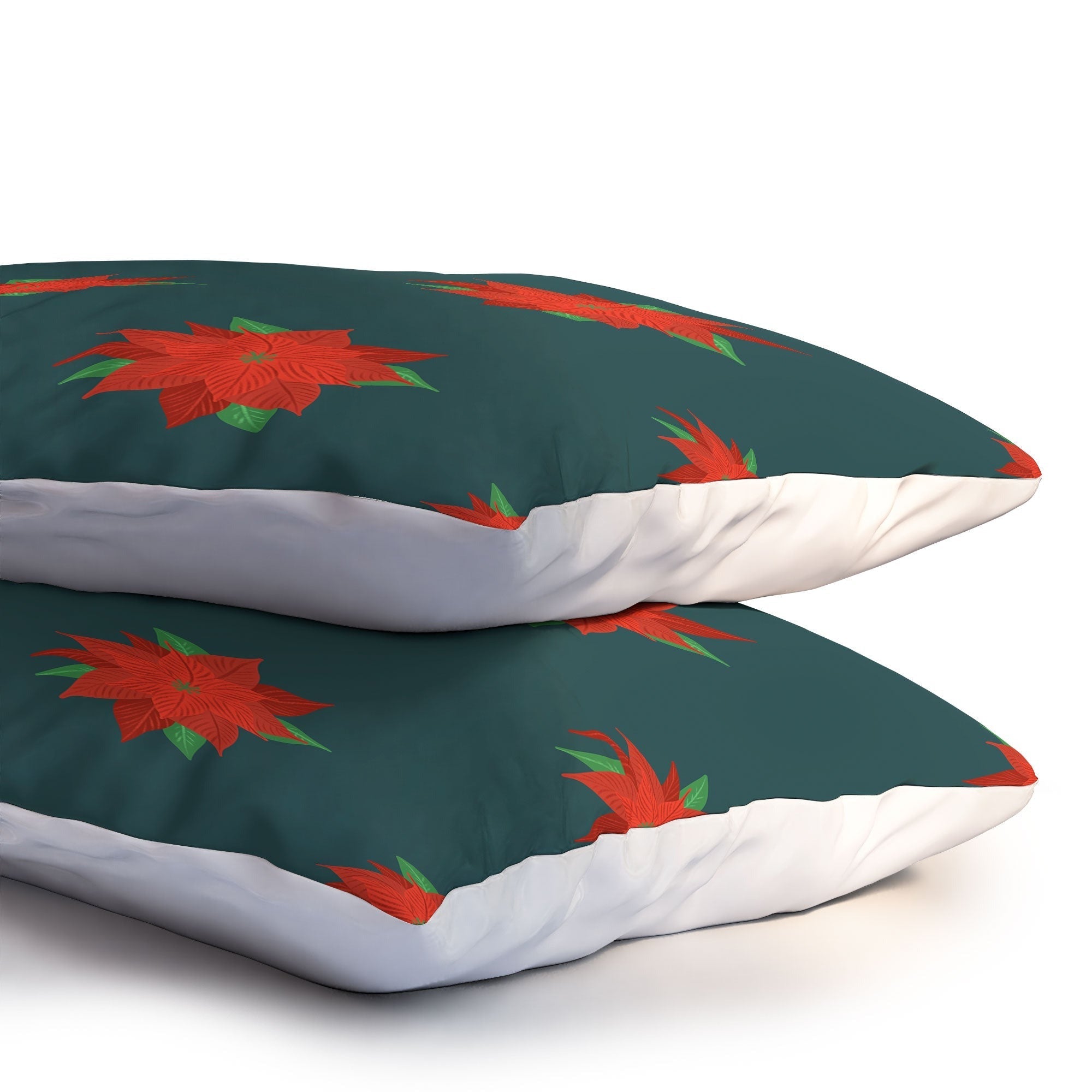 Design by Spark Poinsettia Florals Pillow Shams