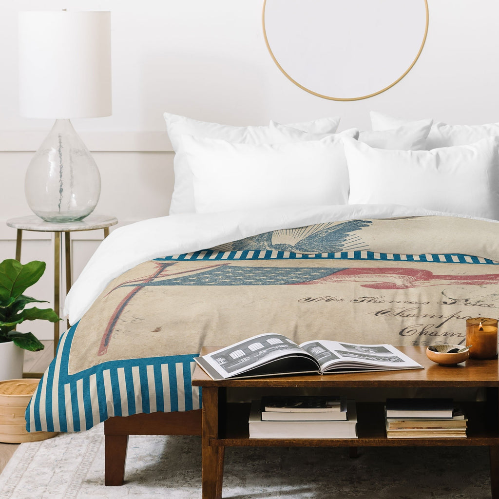 DENY Designs Civil War Envelopes Duvet Cover