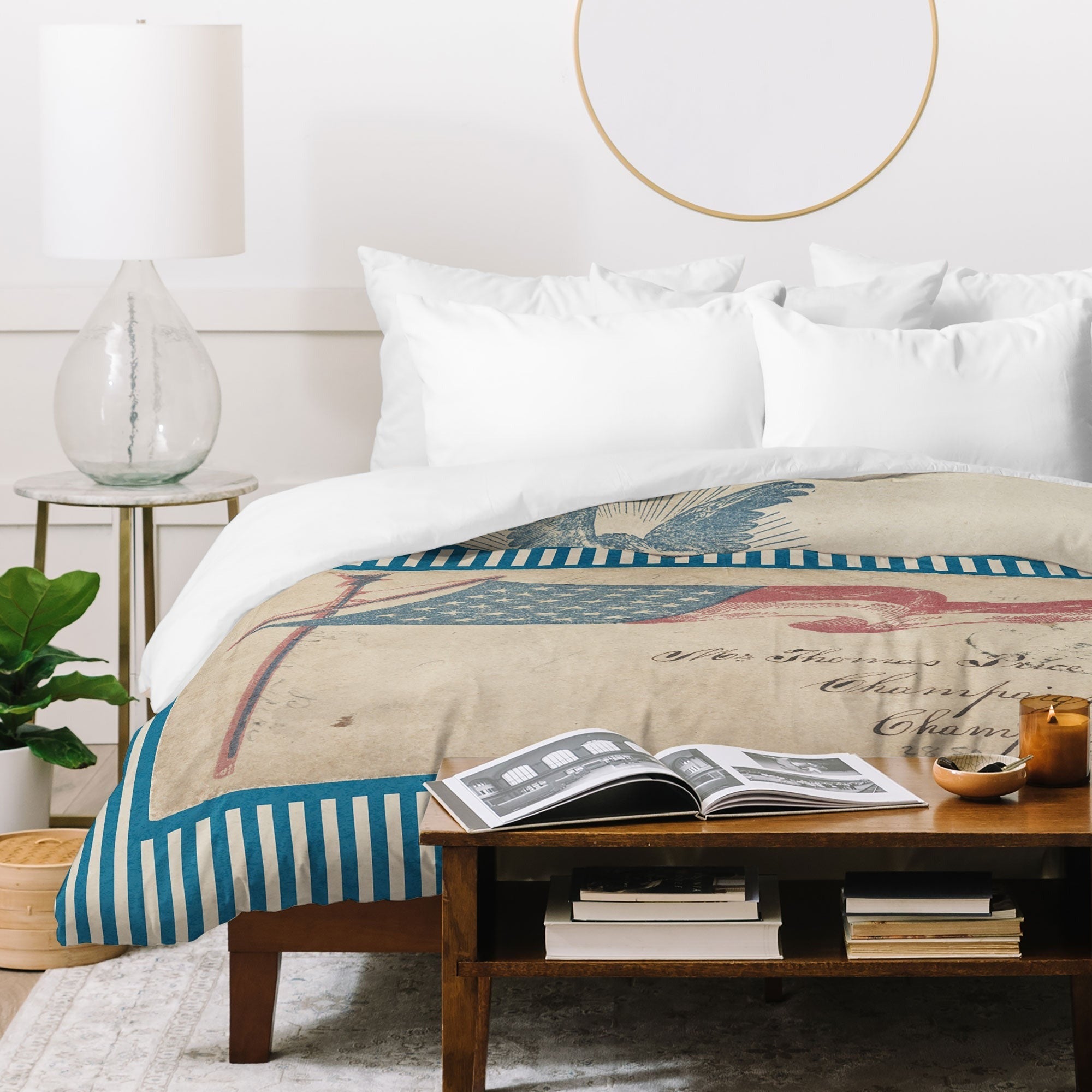 DENY Designs Civil War Envelopes Duvet Cover