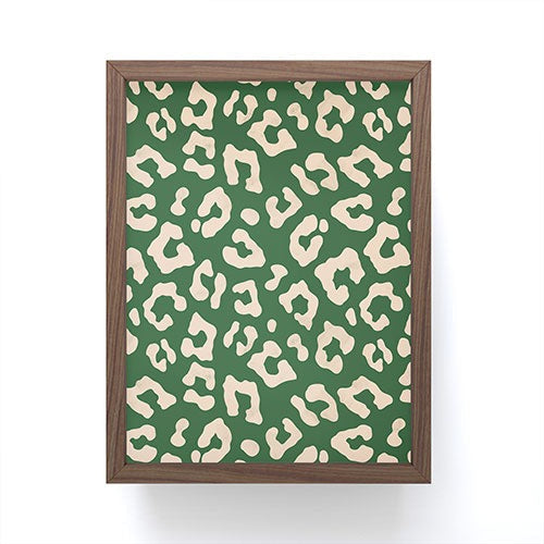 Avenie BR Cheetah Print In Green Framed Mini Art Print