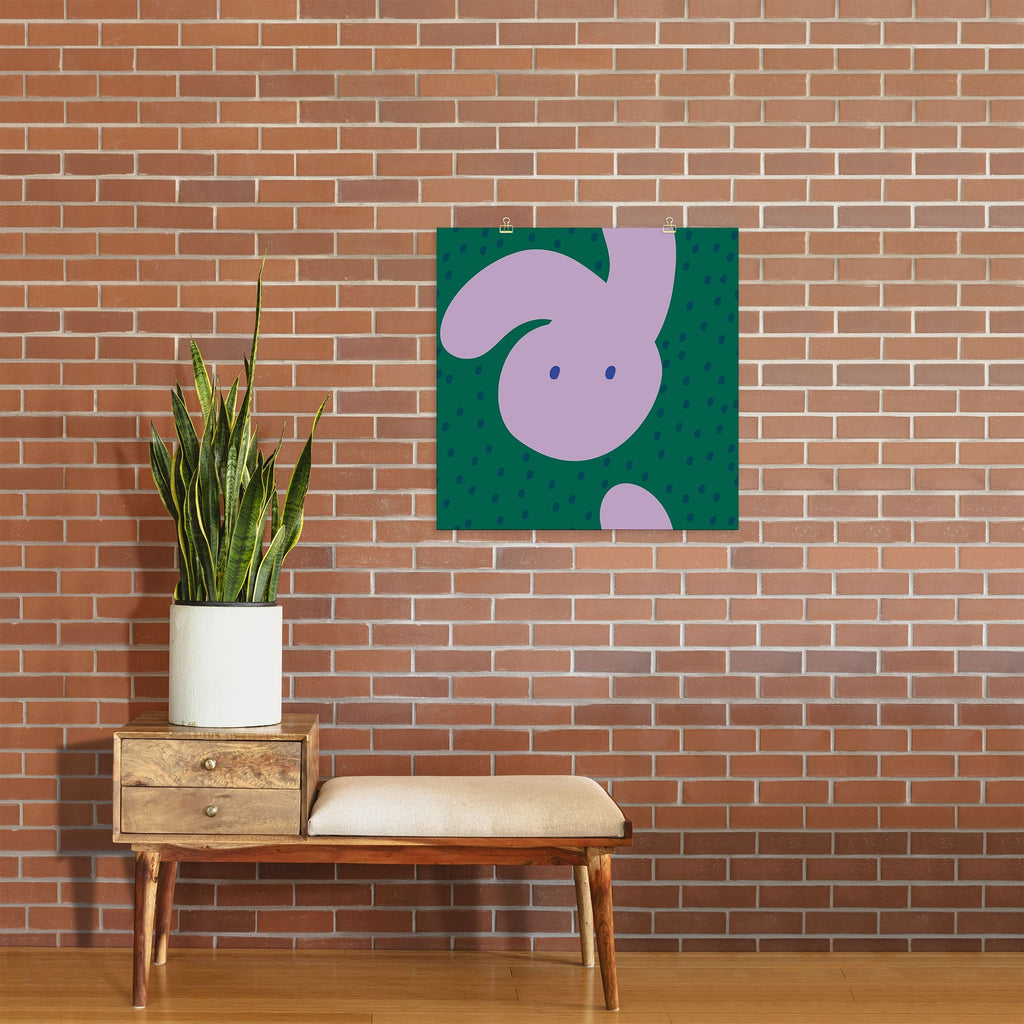 Camilla Foss Pebbles and Rabbit Art Print