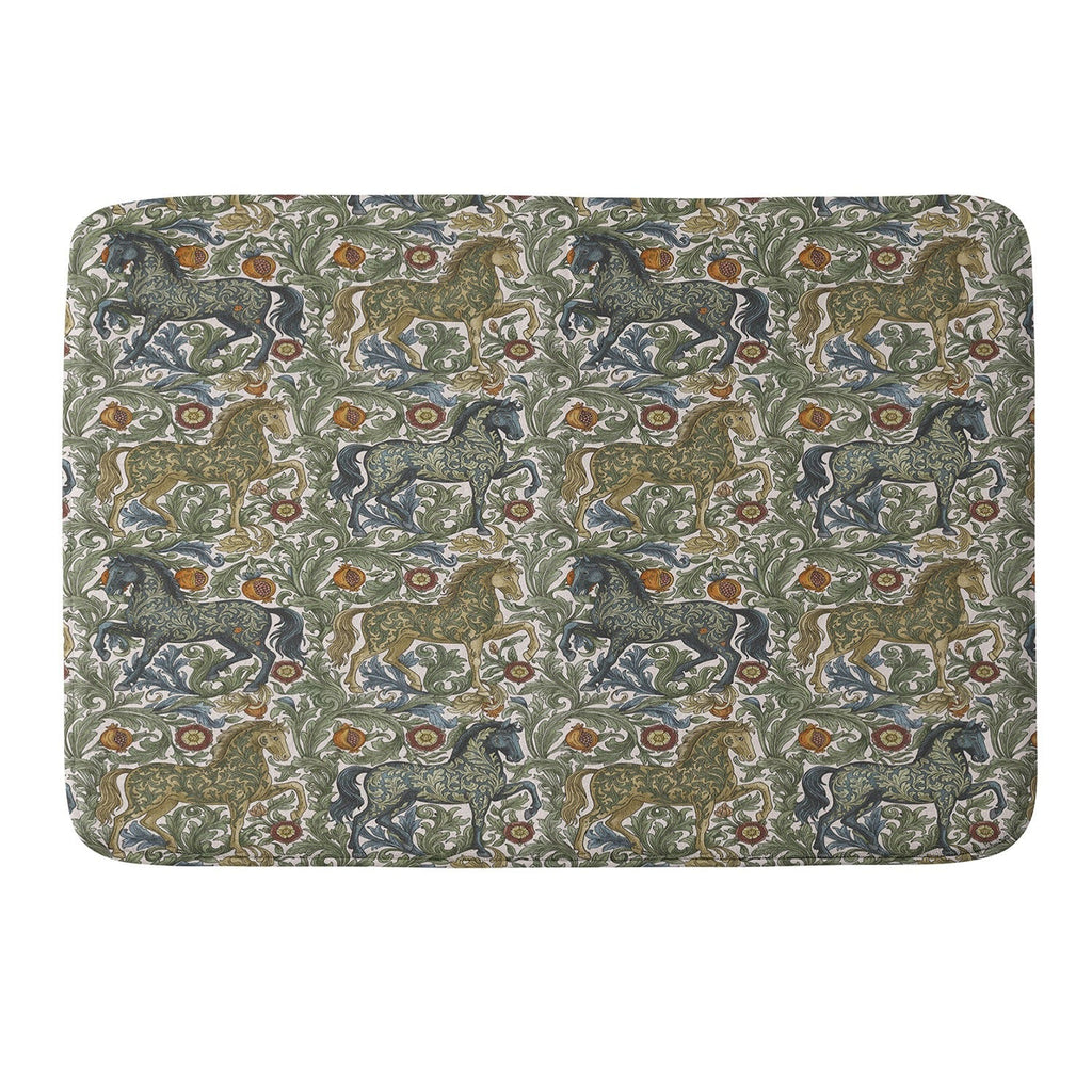 Marta Barragan Camarasa Renaissance Horse Garden Memory Foam Bath Mat