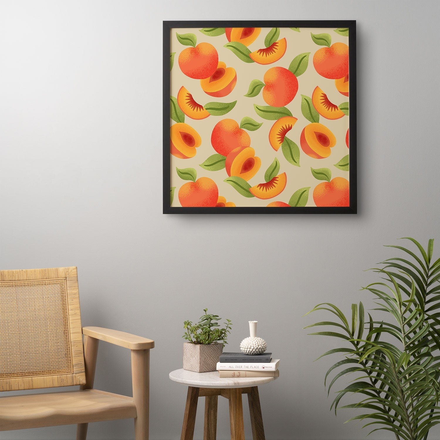 Jessica Molina Peach Pattern Framed Wall Art