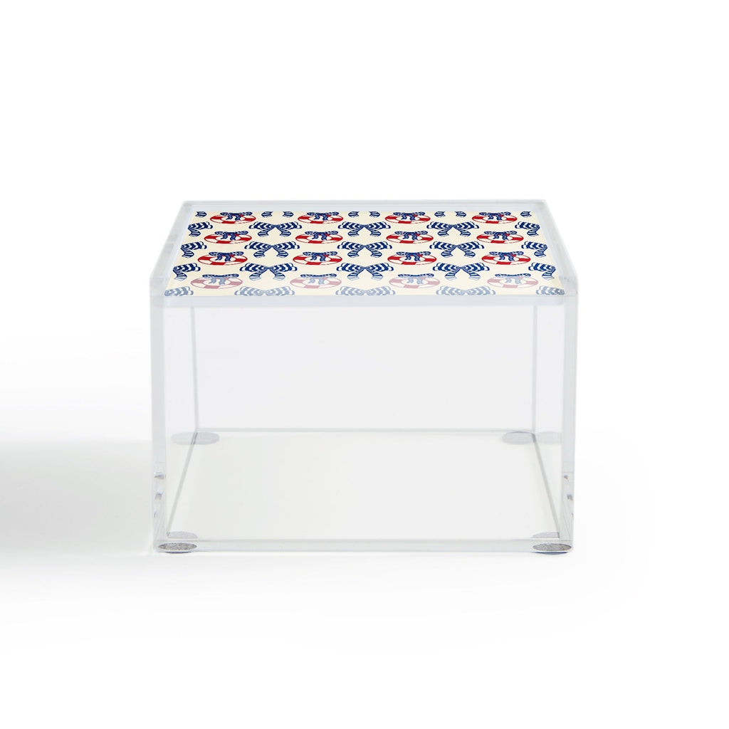 Design by Spark Nautical Christmas Bows Acrylic Box