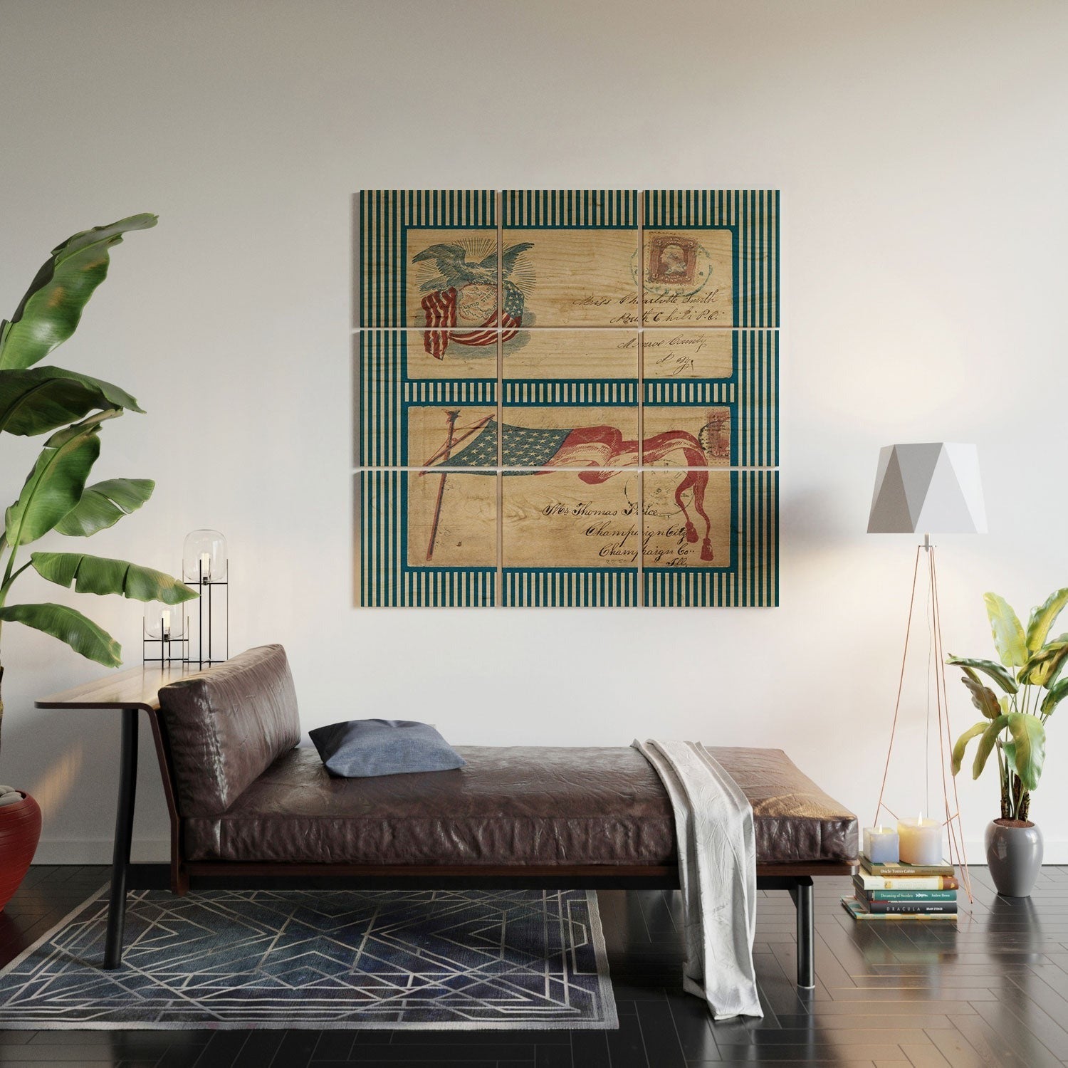 DENY Designs Civil War Envelopes Wood Wall Mural
