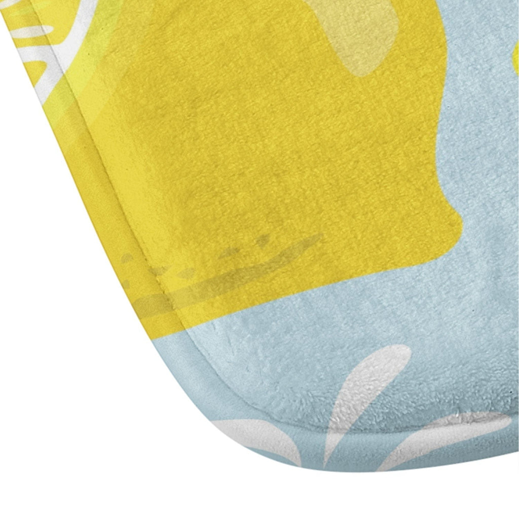 Design by Spark Lemony Fresh Florals Memory Foam Bath Mat