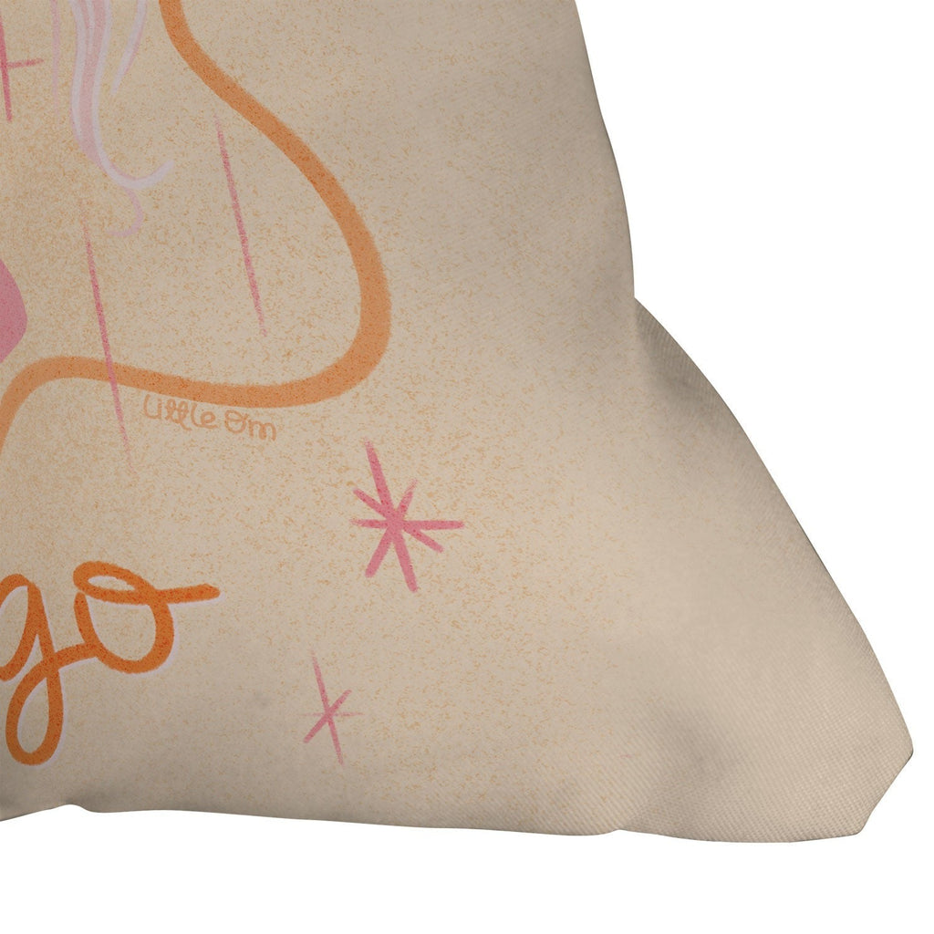 Little Om Zodiac Sign Virgo Outdoor Throw Pillow