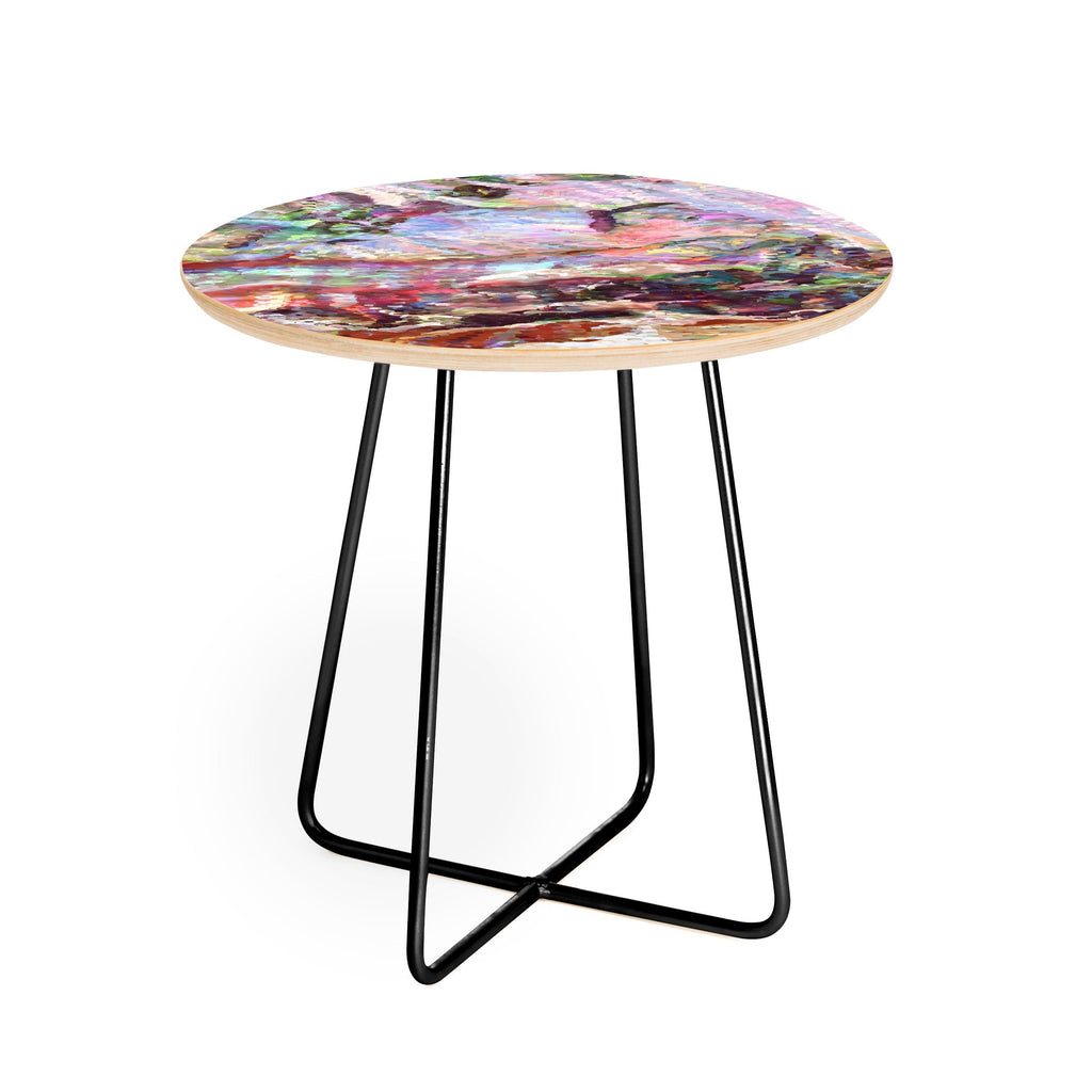 83 Oranges Sequin Haze Round Side Table