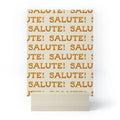 Jessica Molina Salute Gold Pattern on Cream Mini Art Print