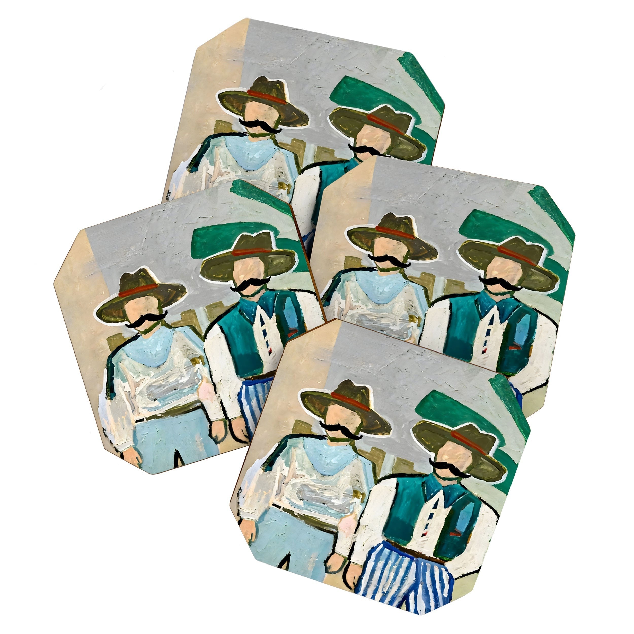 83 Oranges Side By Side Cowboy Edition Coaster Set