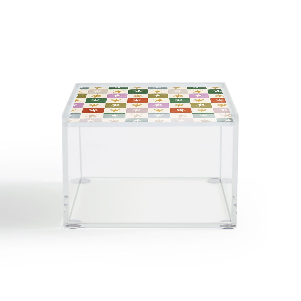 LouBruzzoni Retro Star Block Pattern Acrylic Box