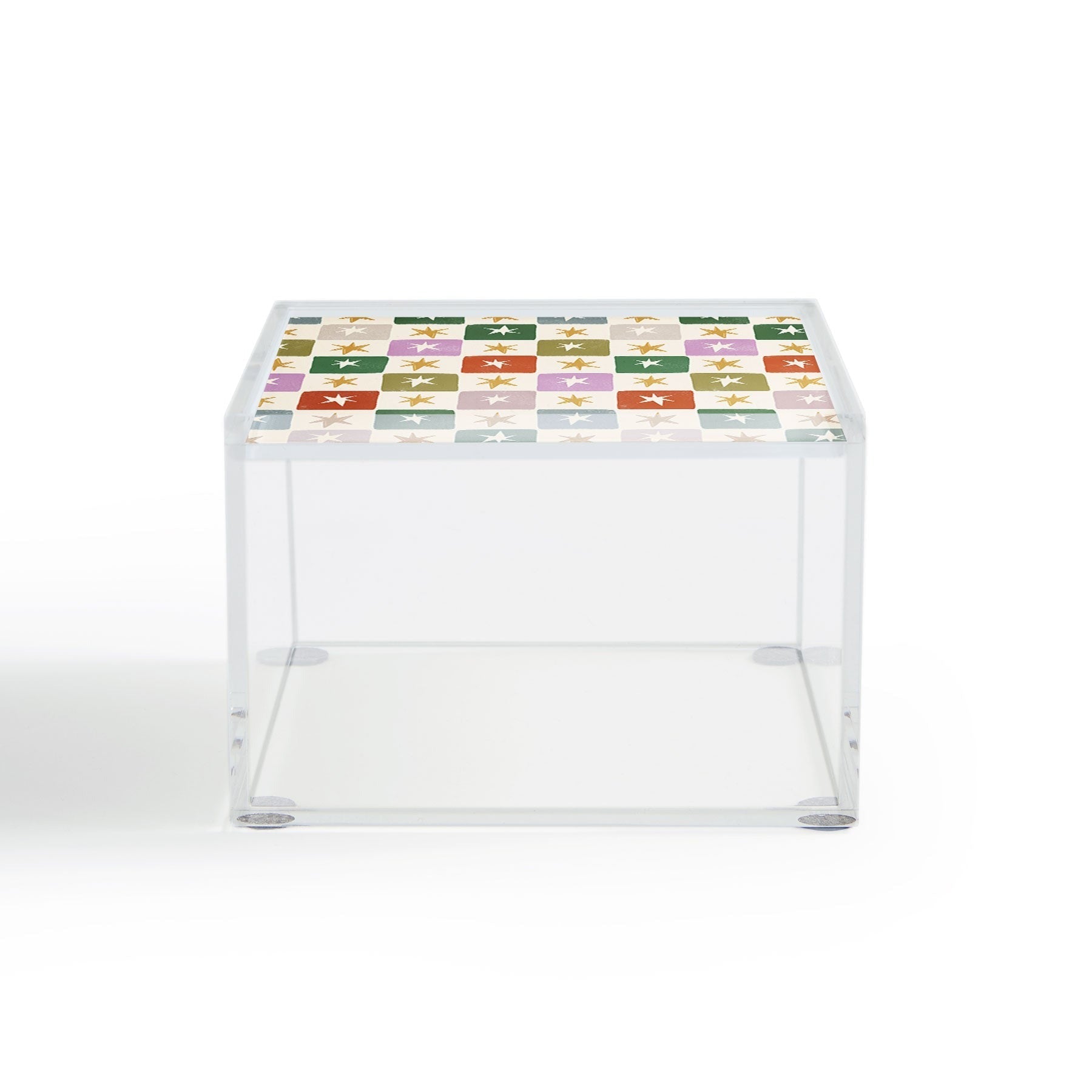 LouBruzzoni Retro Star Block Pattern Acrylic Box