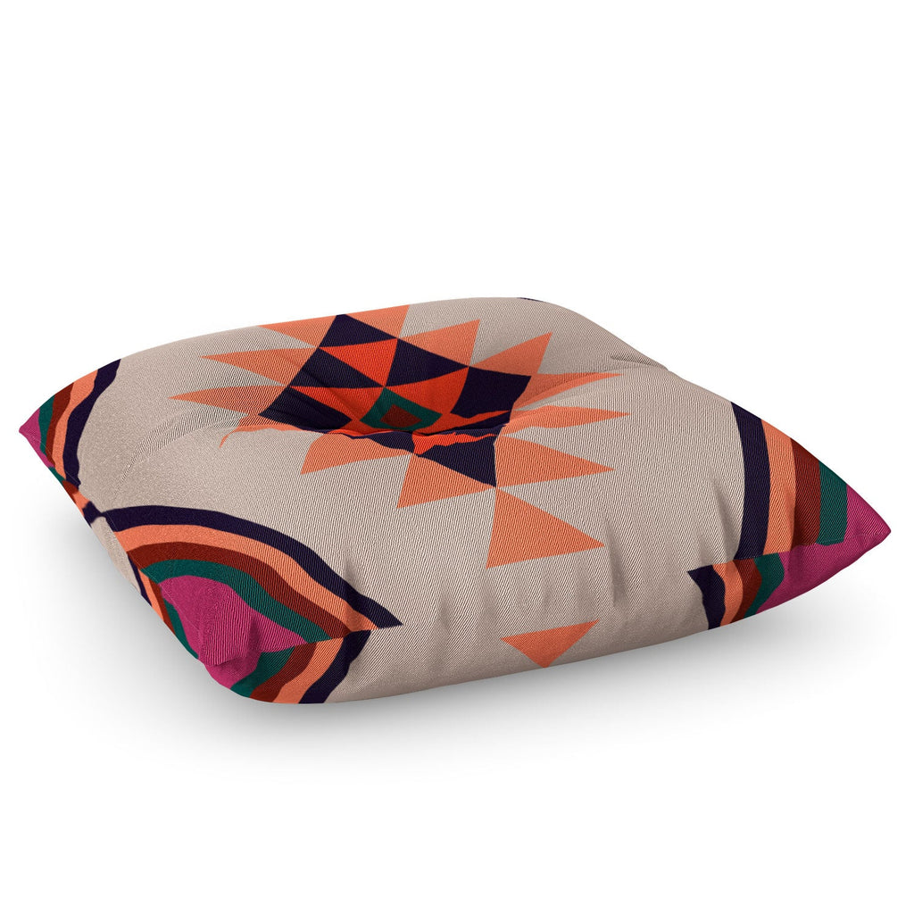 Wesley Bird Desert Sunrise Floor Pillow Square