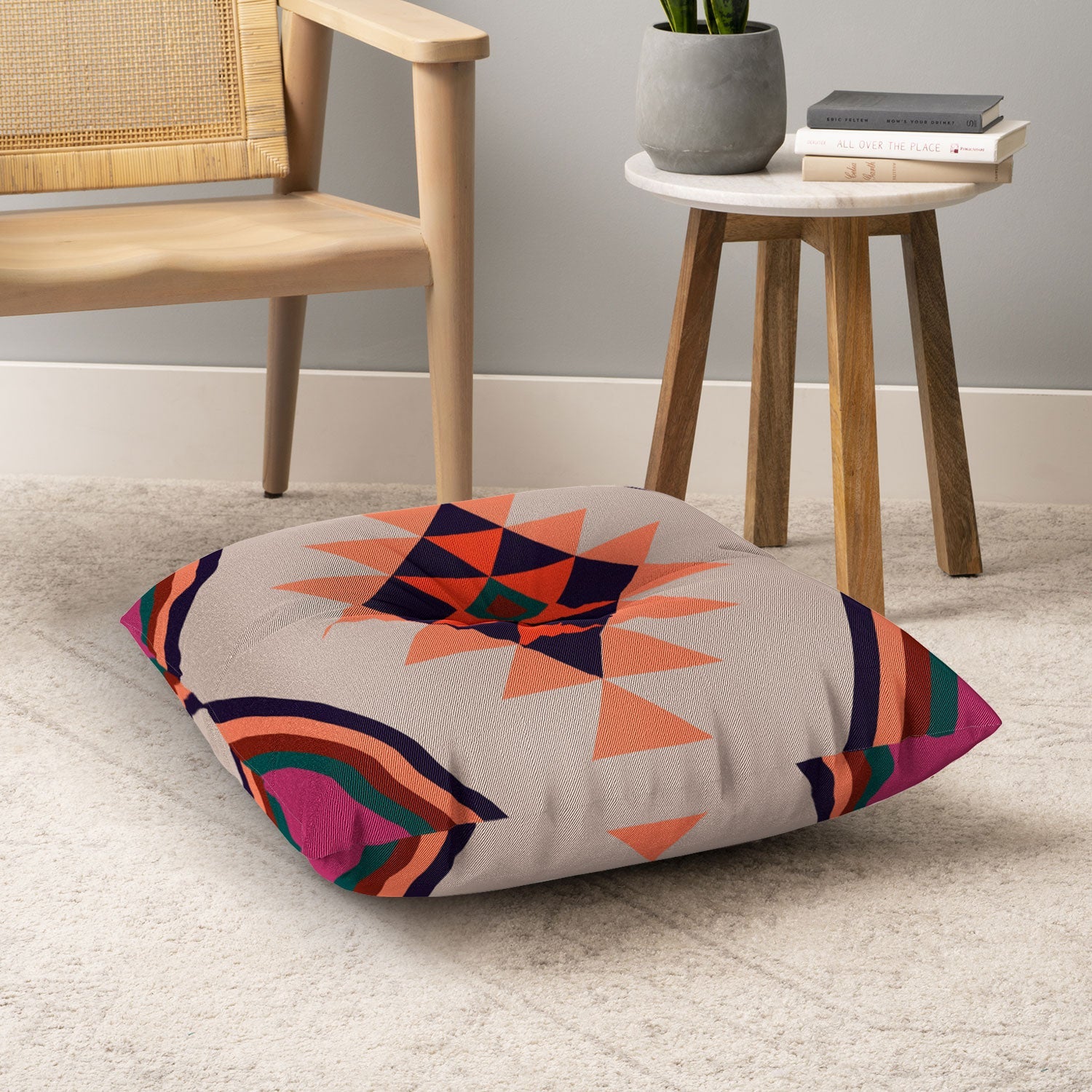 Wesley Bird Desert Sunrise Floor Pillow Square