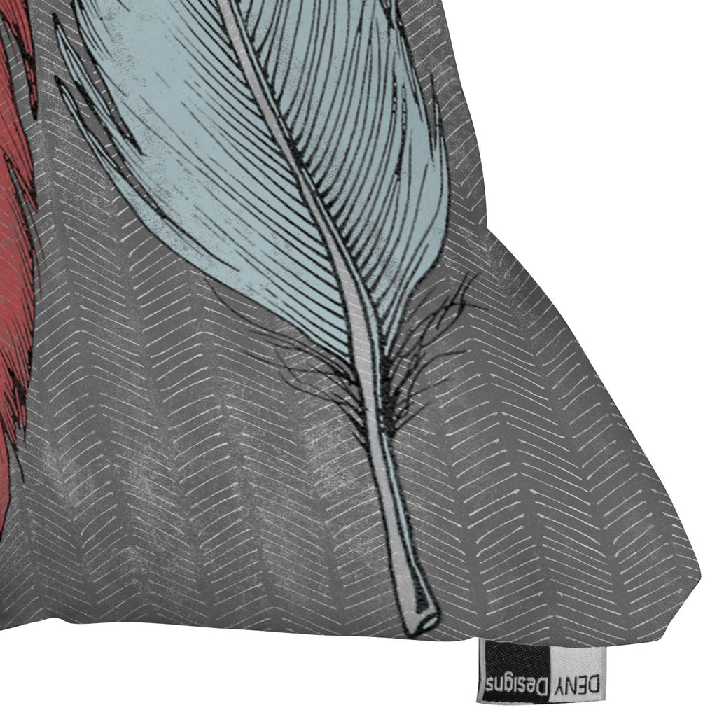 Wesley Bird Feathered Throw Pillow