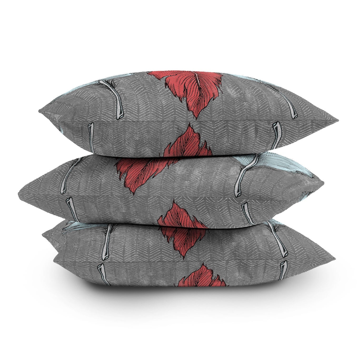 Wesley Bird Feathered Throw Pillow