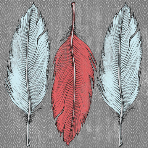 Wesley Bird Feathered Shower Curtain