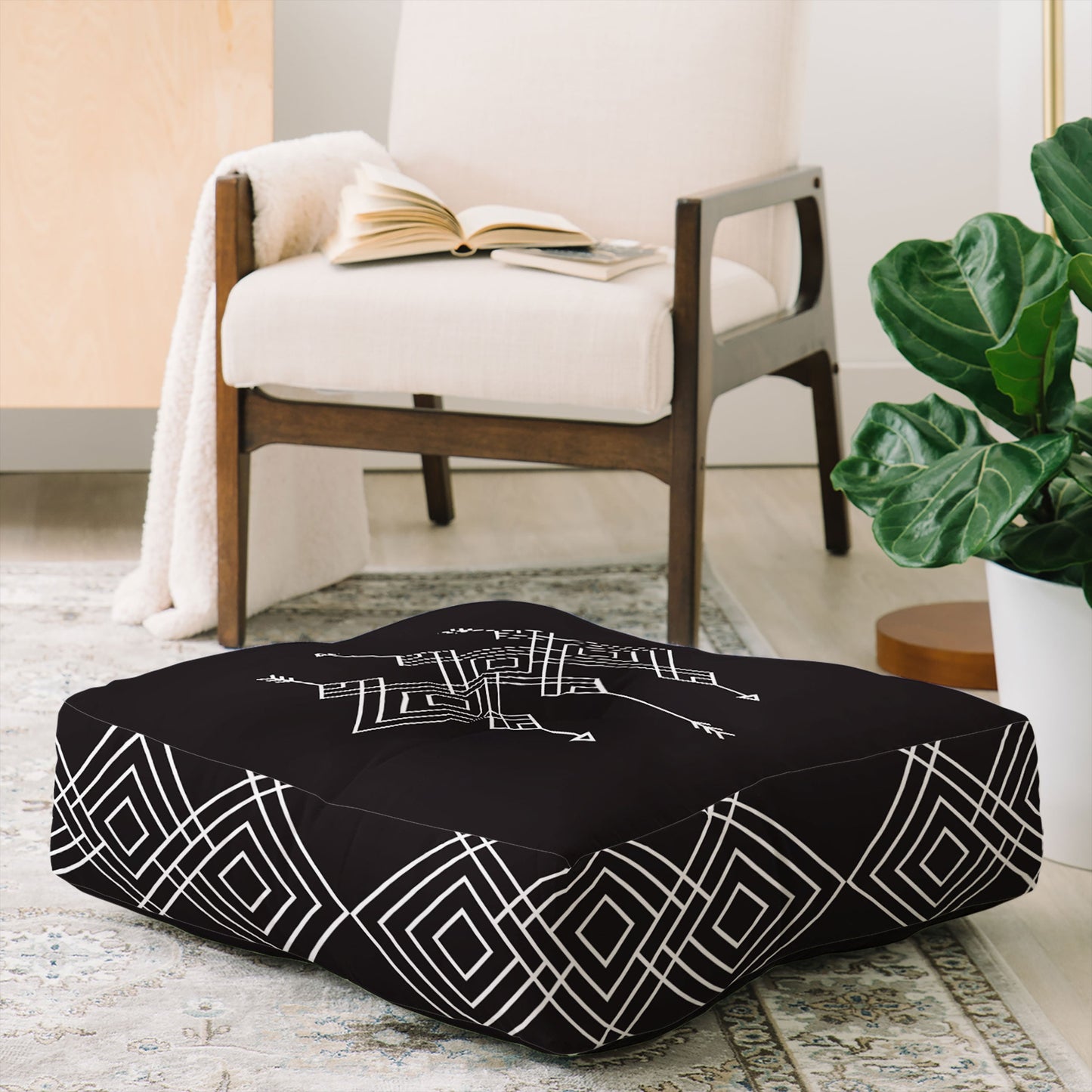 Wesley Bird Good Aim Floor Pillow Square