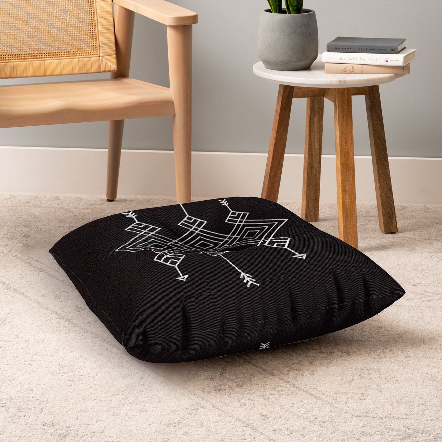 Wesley Bird Good Aim Floor Pillow Square