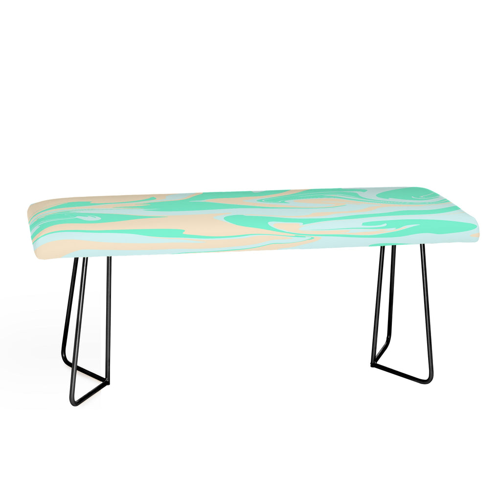 Wesley Bird Hypnotic Camo Seafoam Bench