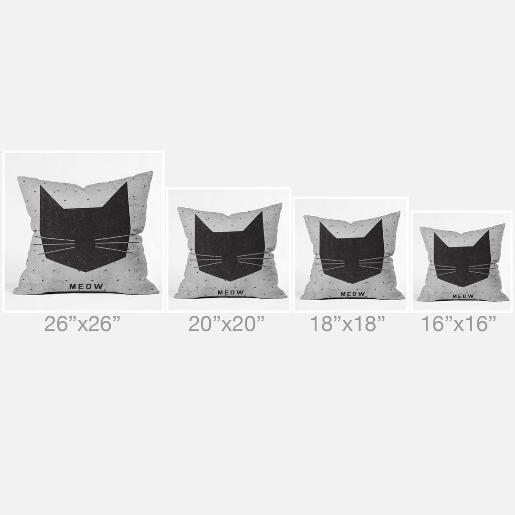 Wesley Bird Meow Throw Pillow