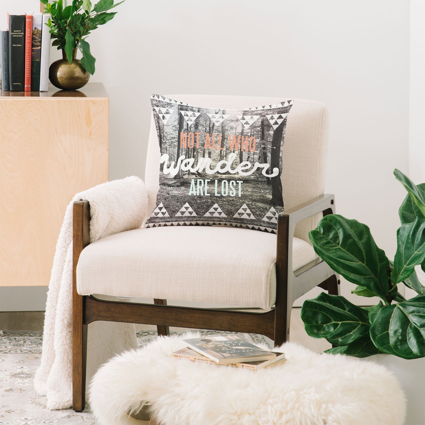 Wesley Bird Wander Throw Pillow