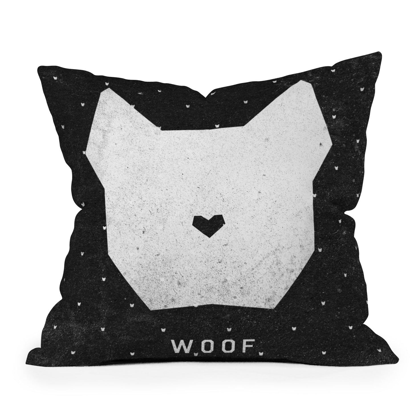 Wesley Bird Woof Throw Pillow