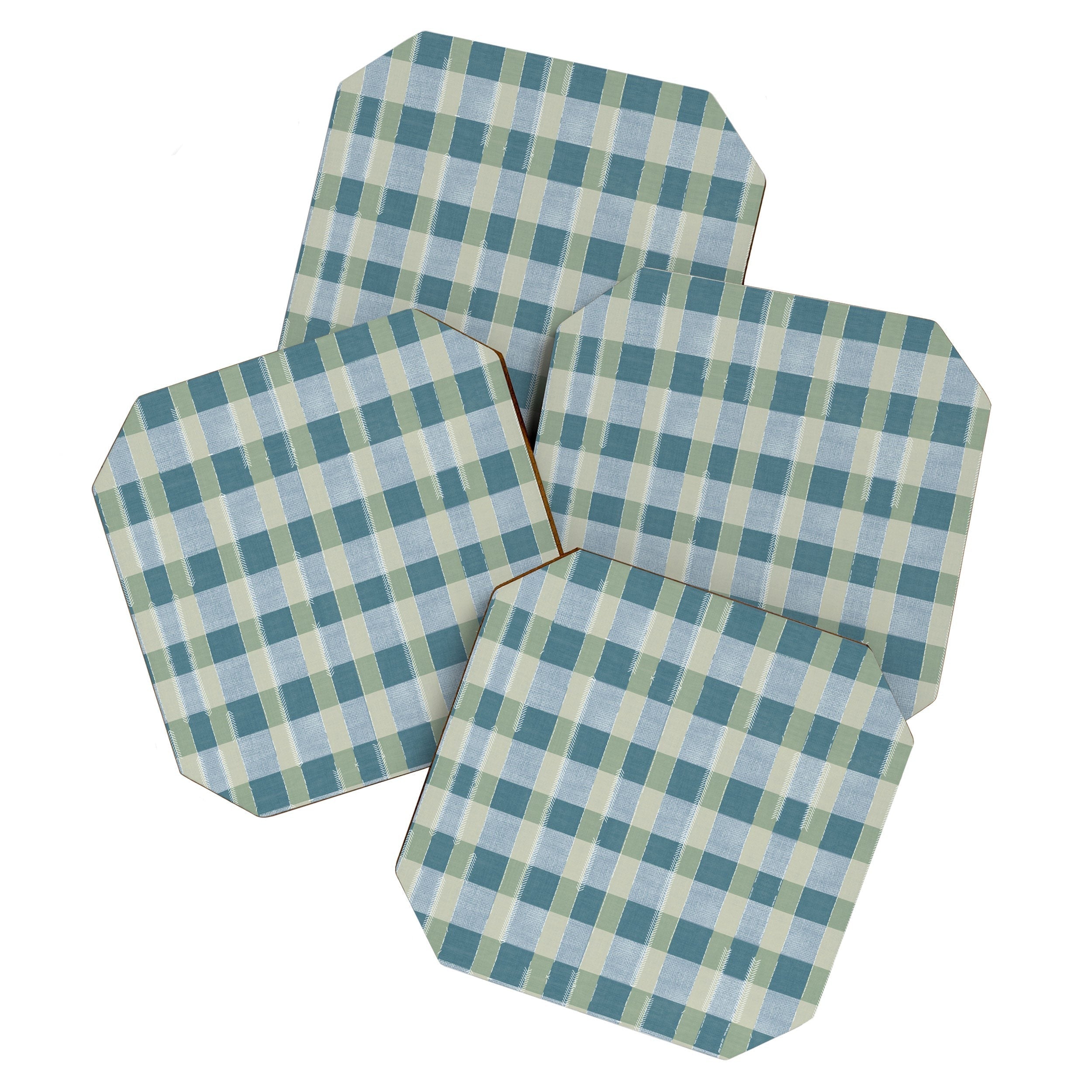 Marta Barragan Camarasa Country Style Checks Coaster Set