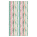 Ninola Design Botanic Retreat Watercolor Stripes Green Orange Red Tablecloth