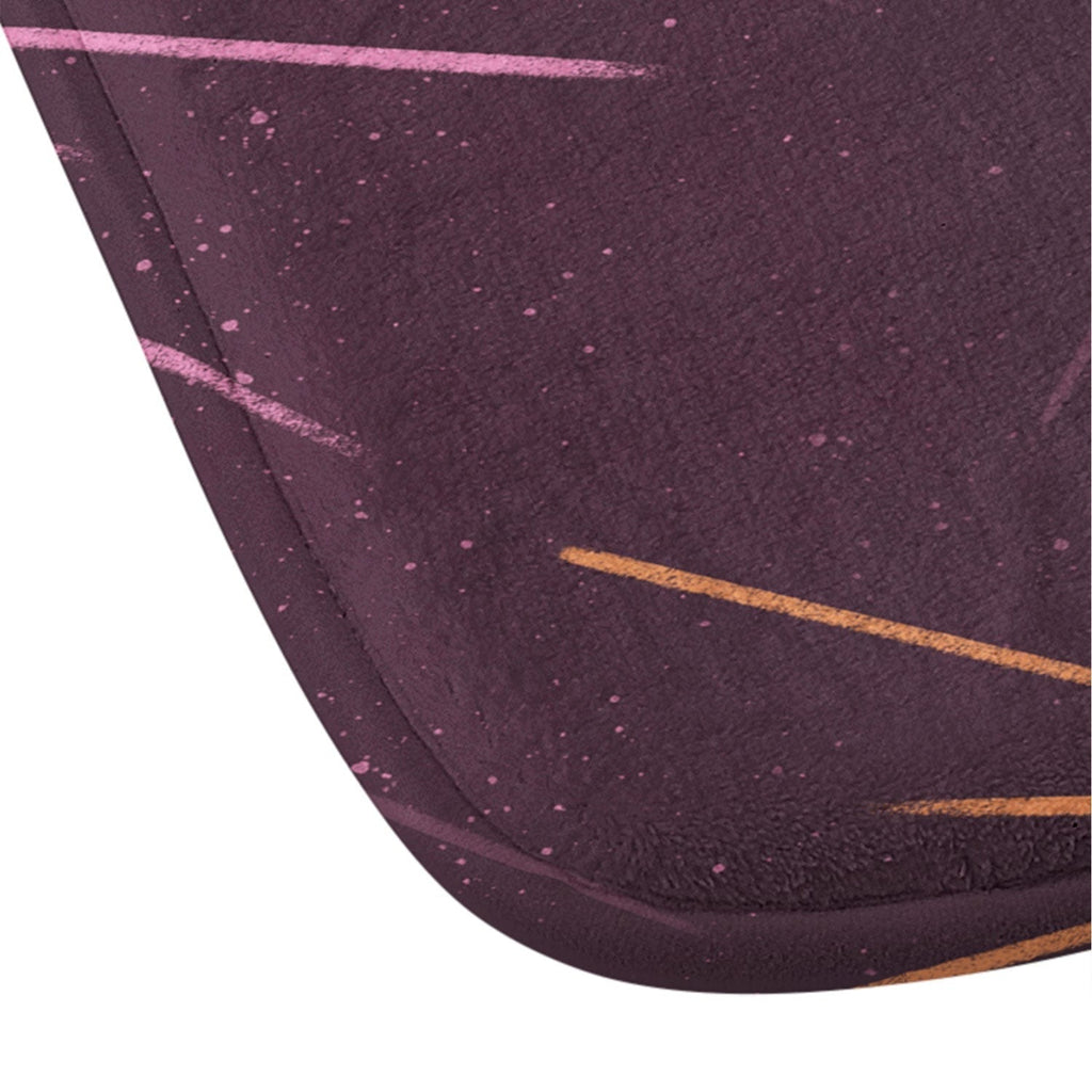 Little Om Pattern Little Moon plum Memory Foam Bath Mat
