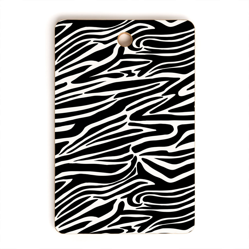 Jennifer Labre Wild Zebra Cutting Board Rectangle