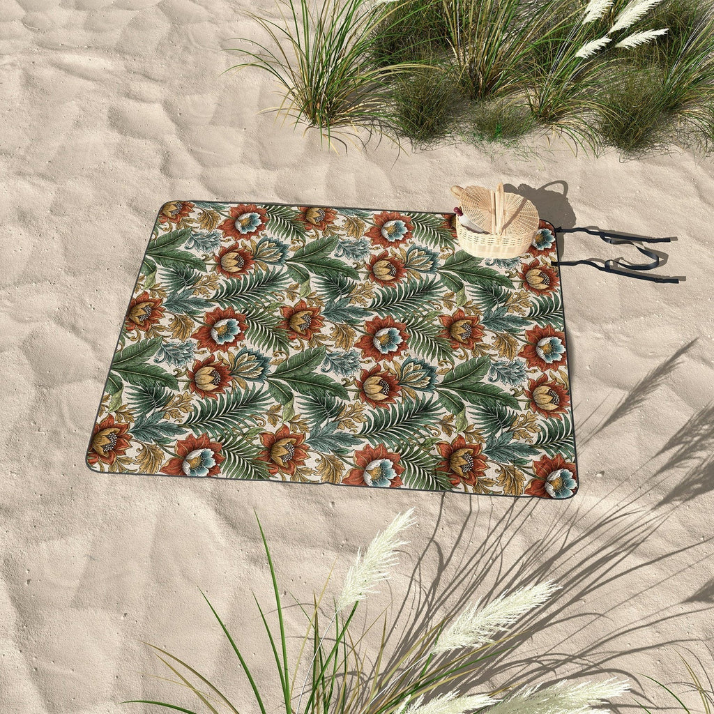Marta Barragan Camarasa Retro Jungle Garden Picnic Blanket