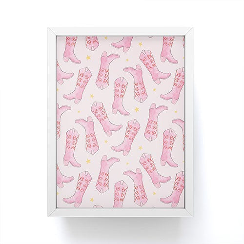 Love_Ryming Stars and Boots Framed Mini Art Print