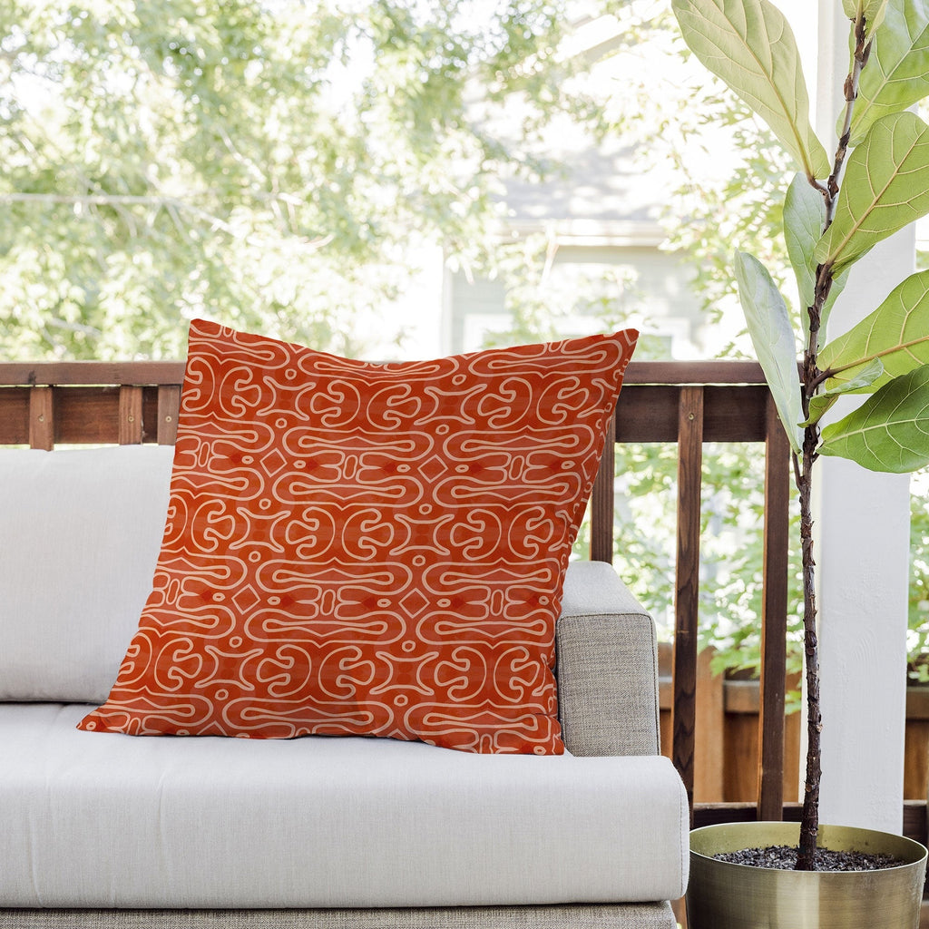 Mirimo Venexiana Burnt Orange Outdoor Throw Pillow