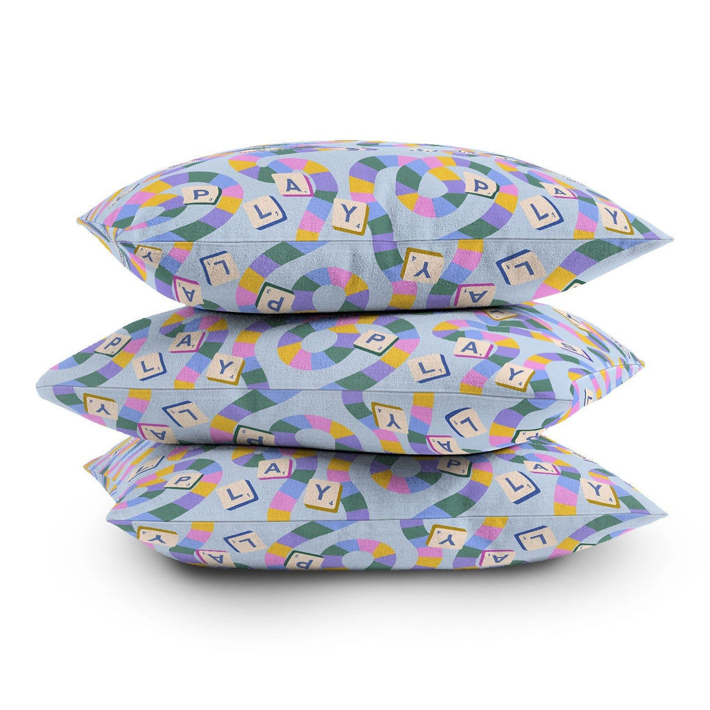 Design by Spark Scrabble Board Game Night Throw Pillow