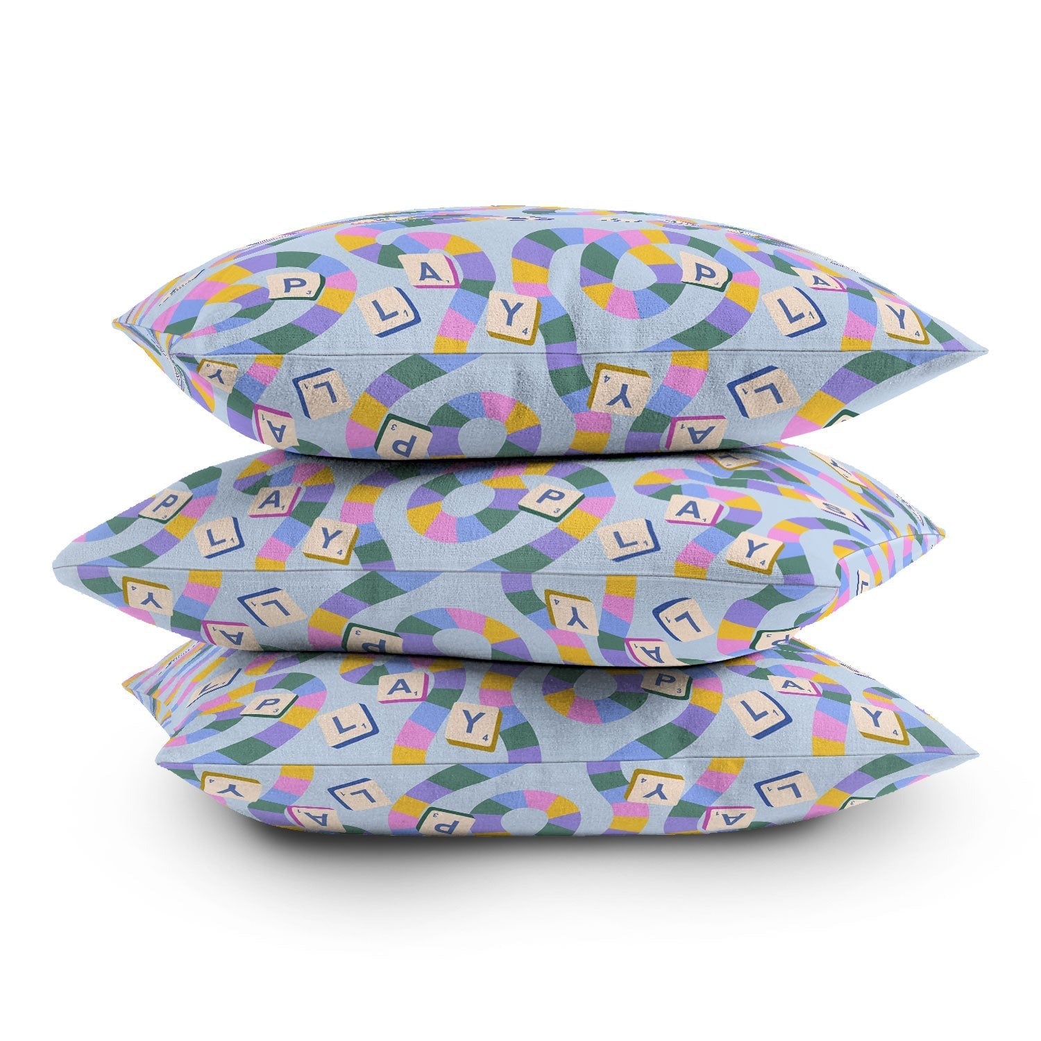 Design by Spark Scrabble Board Game Night Throw Pillow