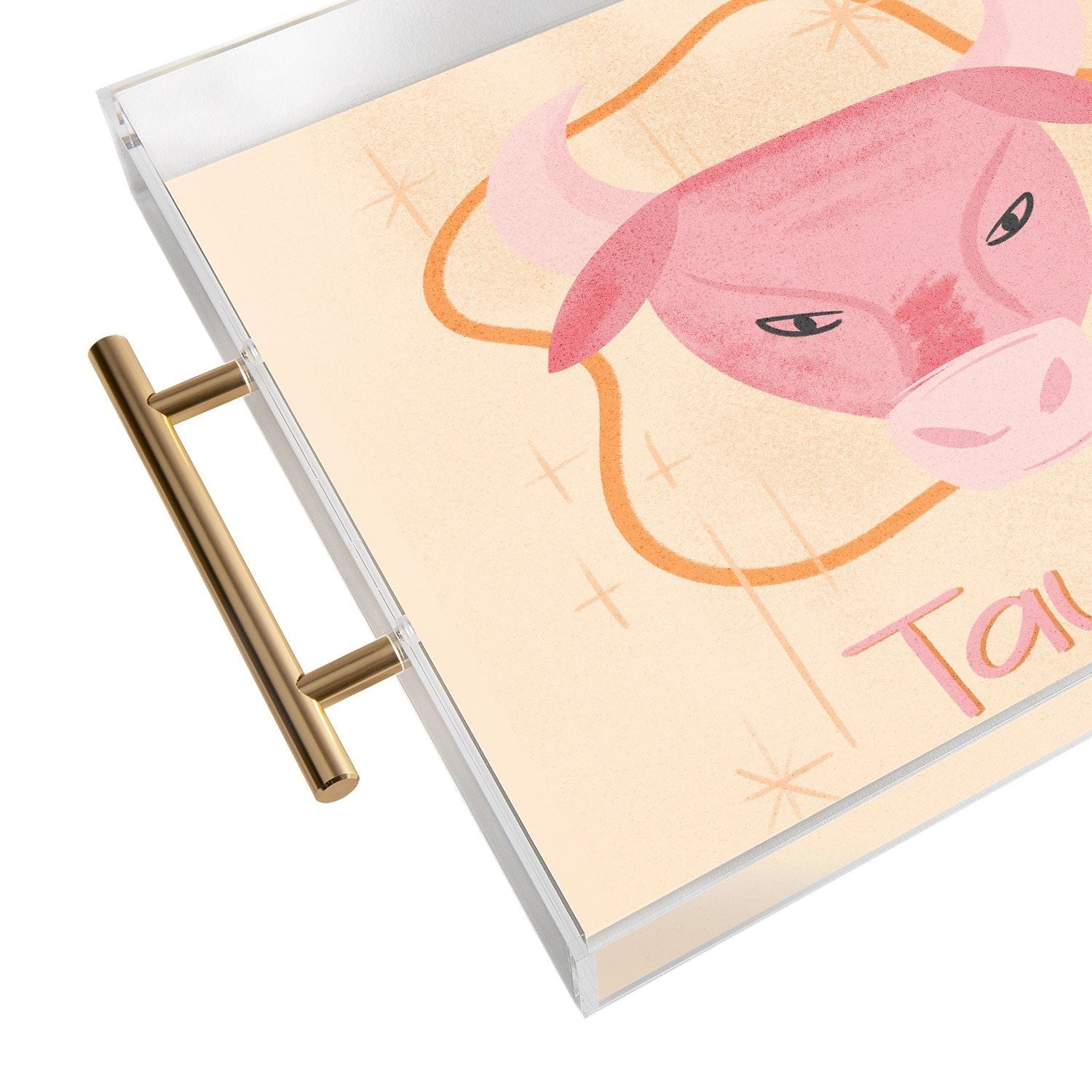 Little Om Zodiac Sign Taurus Acrylic Tray