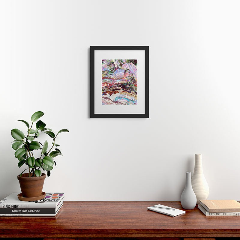 83 Oranges Sequin Haze Framed Art Print