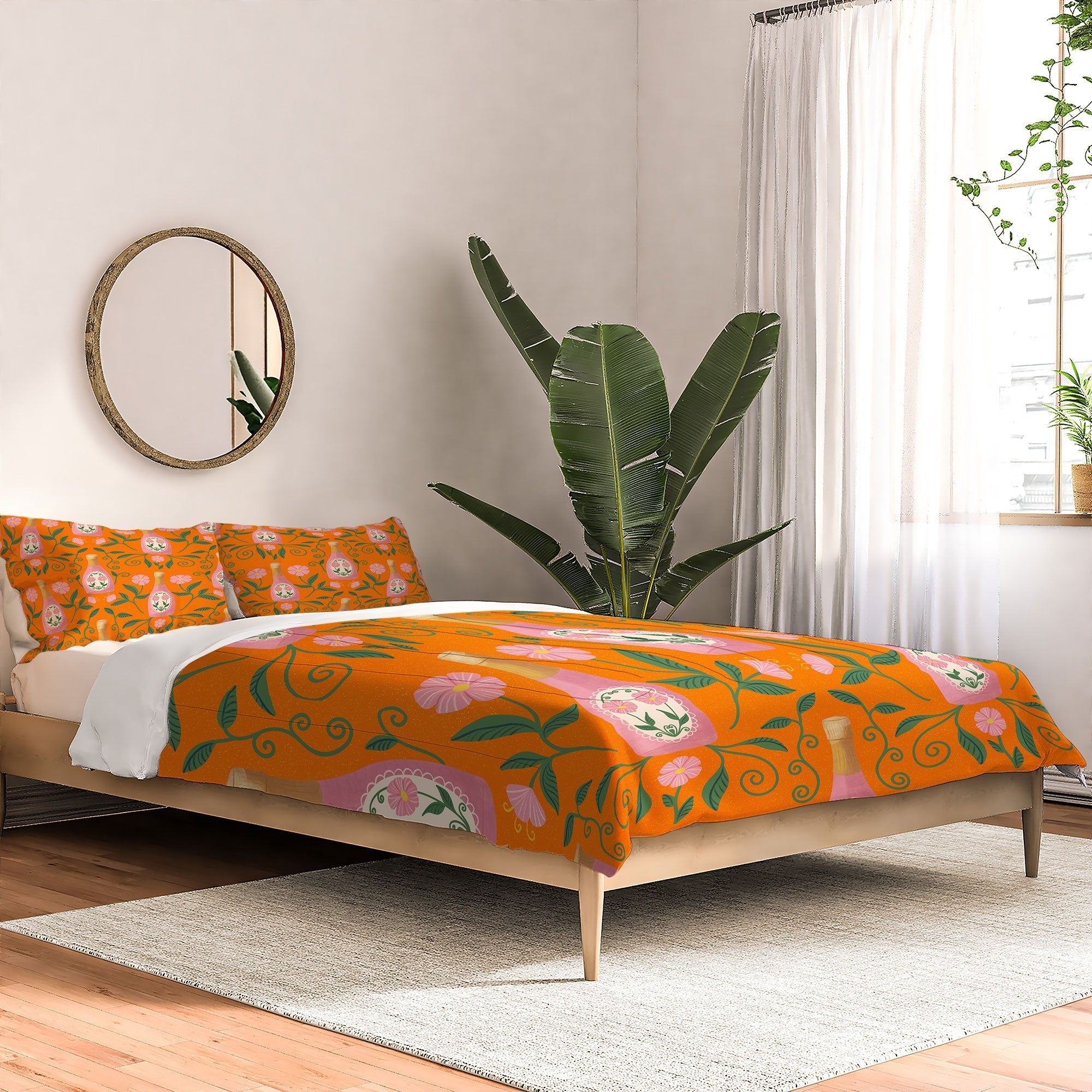 Design by Spark Rose Bubbly And Florals Comforter