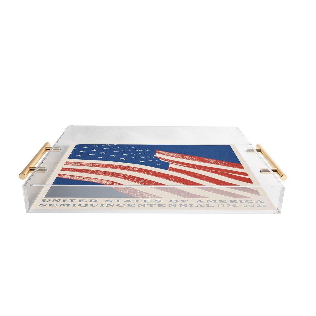 DENY Designs Stars n Stripes Semiquincentennial Acrylic Tray